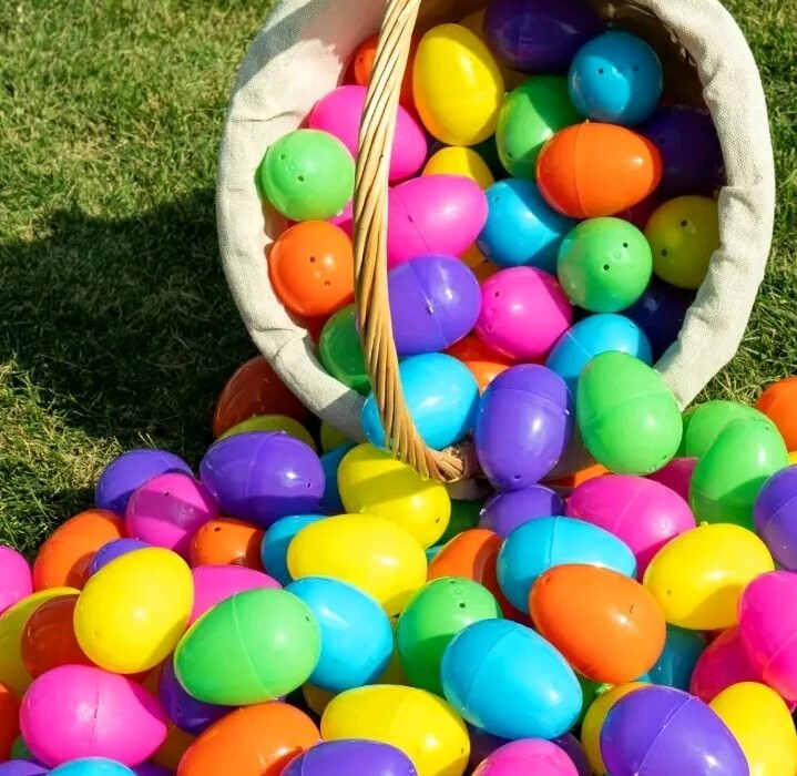YEAHBEER 500 Easter Eggs, 2.36“ Assorted Bright Colors Plastic 500 Pcs