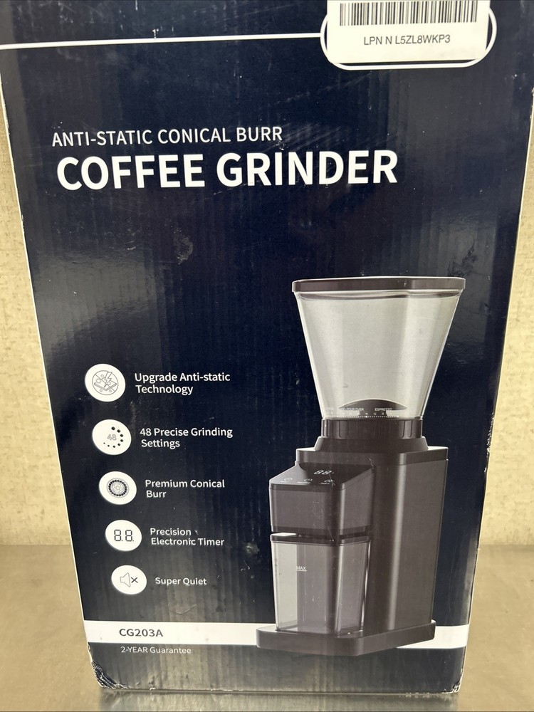 Anti-static conical burr COFFE MAKER CG203A  48 Settings Electronic Timer