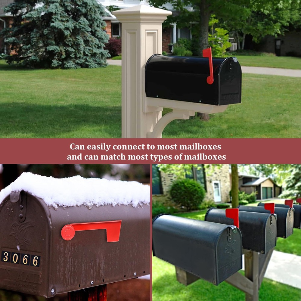 Mailbox Flag Replacement Red Metal Mailbox Flag for Outgoing Mailboxes