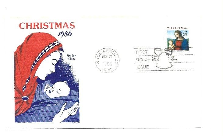 2244 Christmas 1986,  Madonna, GAMM FDC
