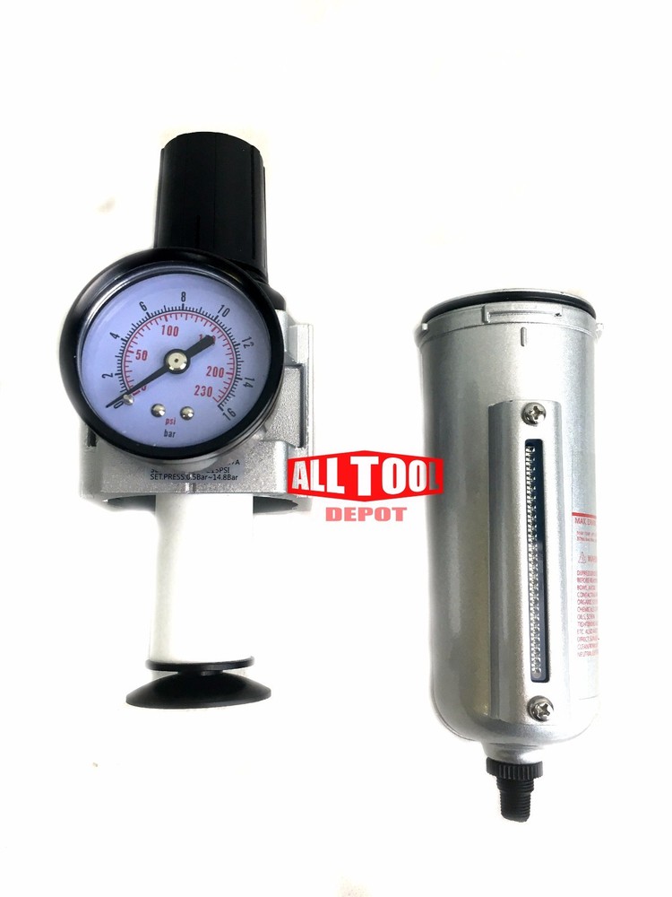 3/4" Air Compressor Regulator & Filter Combo w/ Gauge /AUTO Drain