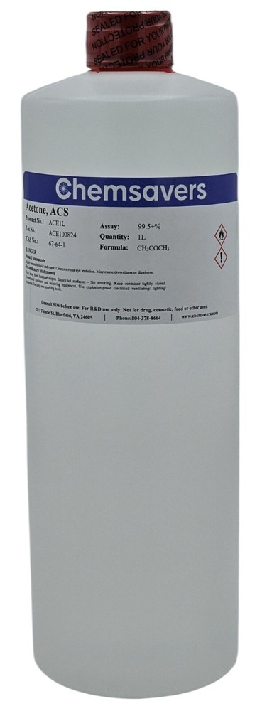 Acetone, ACS, 99.5+%, 1L