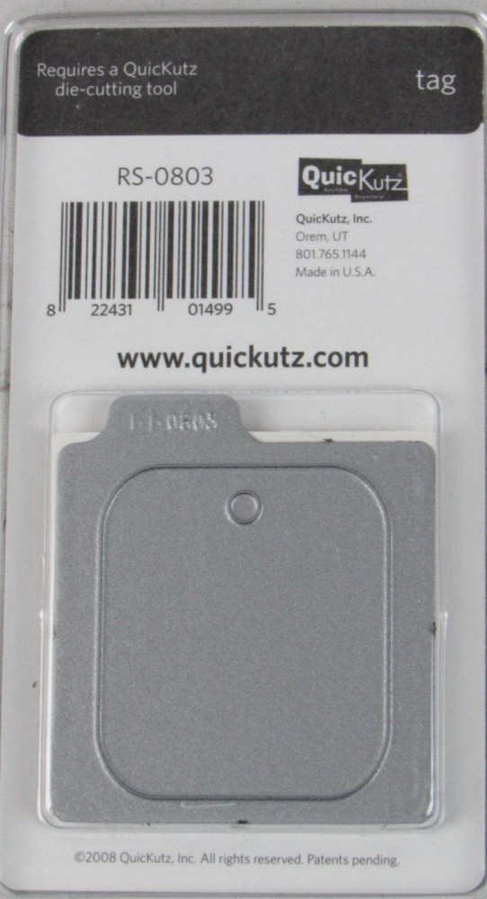 QuicKutz Tag 2x2, 1 Cutting Die Set RS-0803