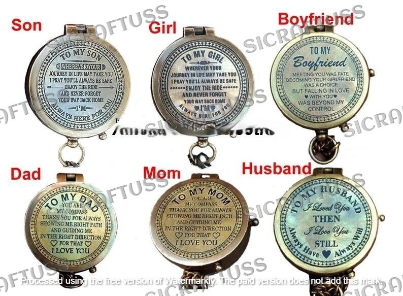 Personalized Brass Compass,Custom Engraved Compass,Gift For Your Loved Ones