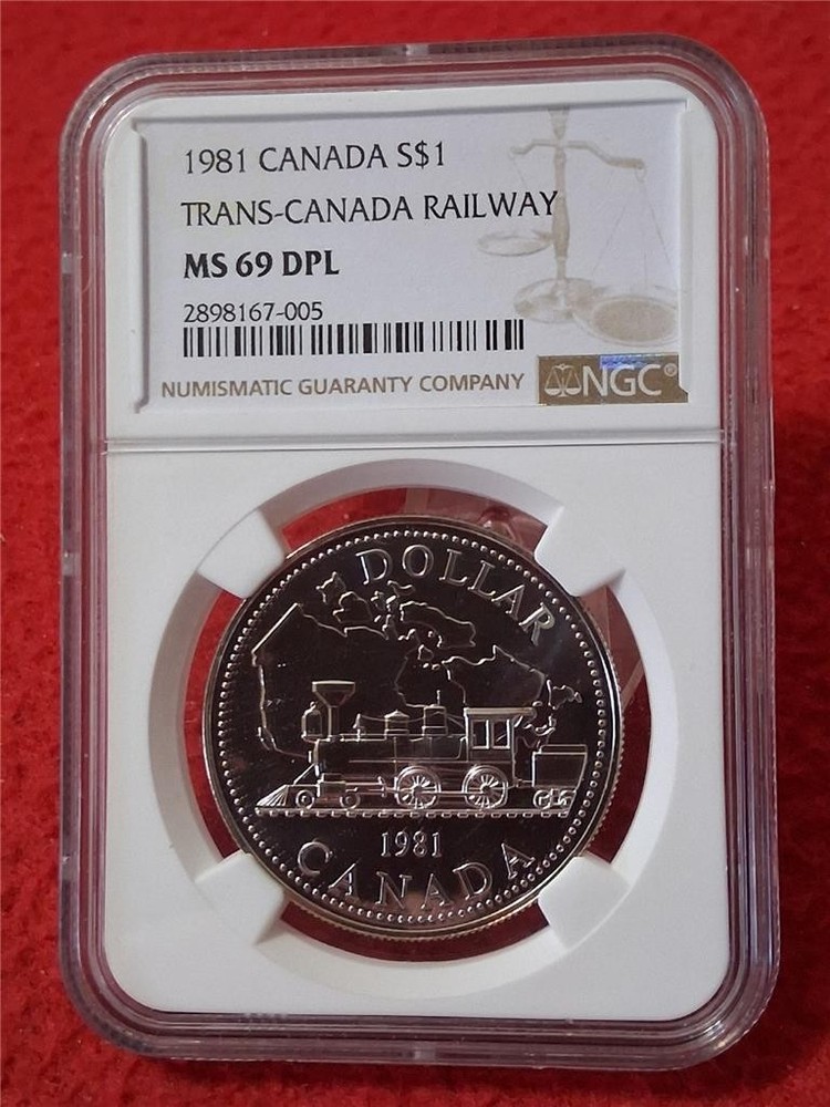 1981 Canada S$1 Trans-Canada Railway NGC MS 69 DPL                      #MF-5152