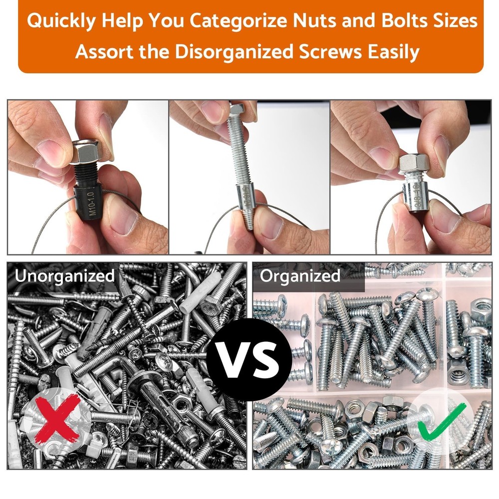 Thread Checker Nut and Bolt Thread Checker 45 Male Female Thread Gauges Threa...
