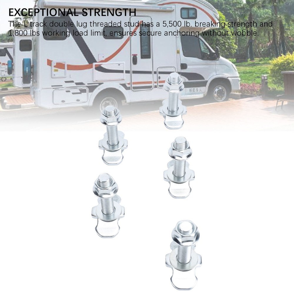 5pcs L Track Double Lug Threaded Stud Nut For Cargo Control
