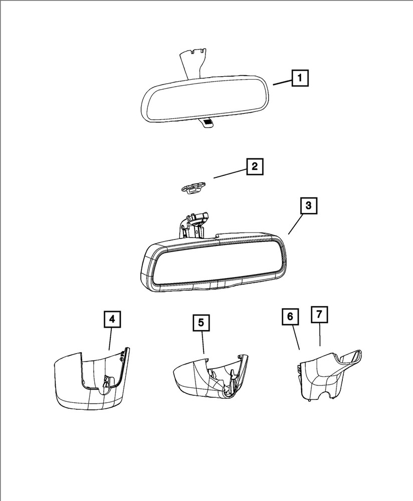 Genuine Mopar Mirror Cover 68306587AB