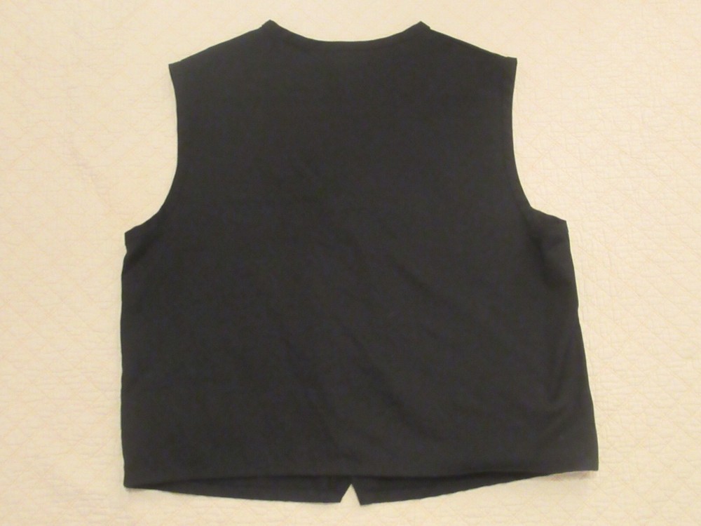 Fame Fabrics - Vest Button Up Black Size XL