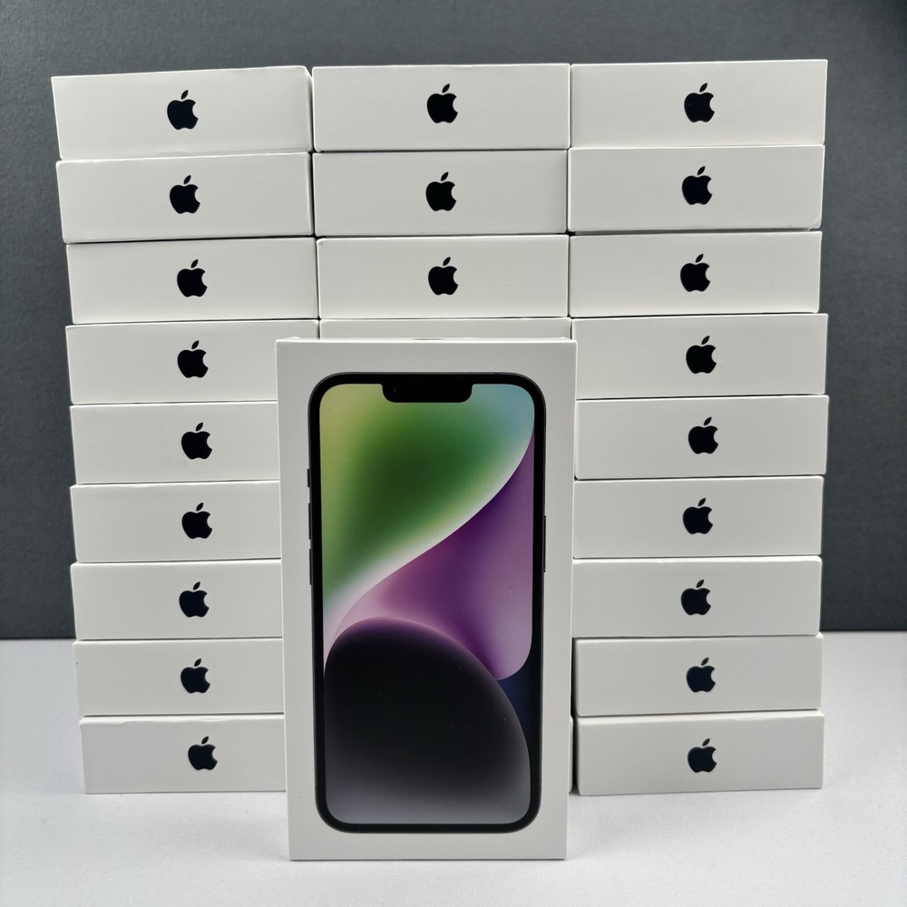 Original Apple iPhone 14 Midnight 128GB EMPTY BOX with USB-C Charging Cable
