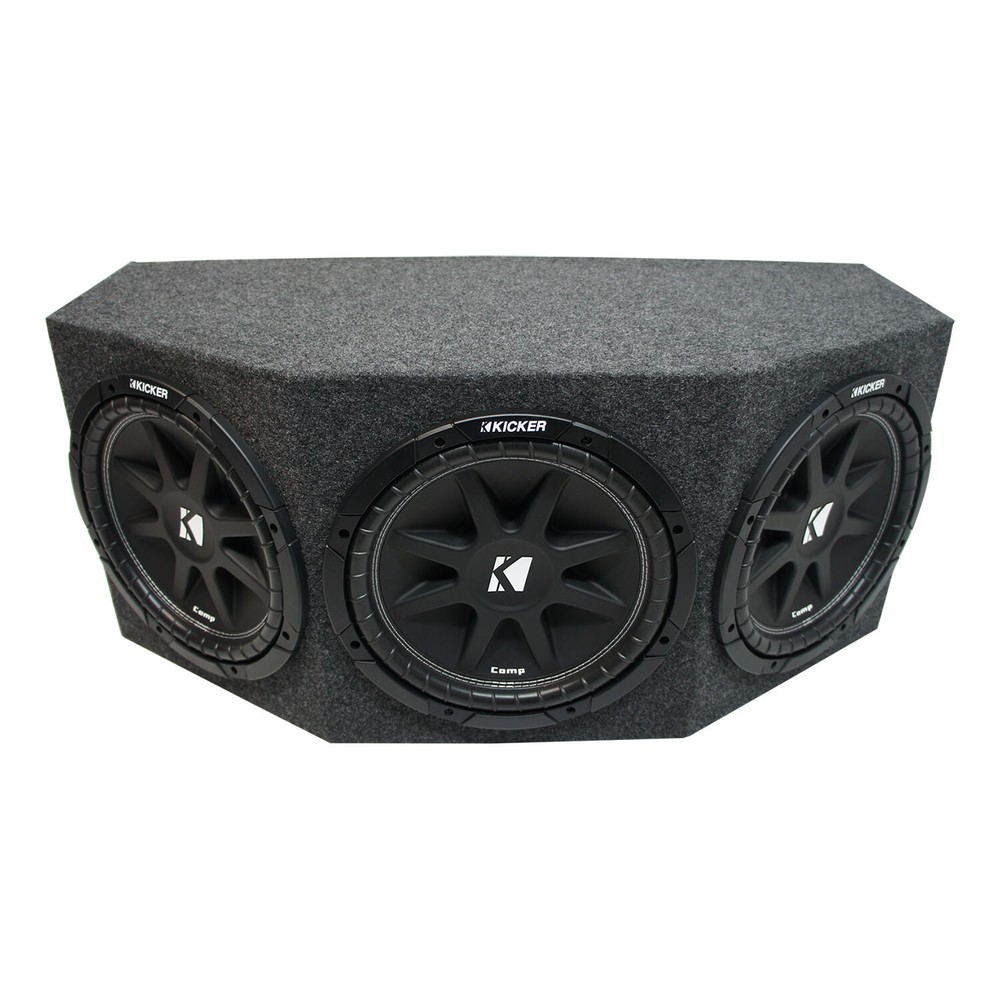 Kicker Comp C12 Triple 12" Subwoofer Loaded 900 Watt Sub Box - Final 1.3 Ohm