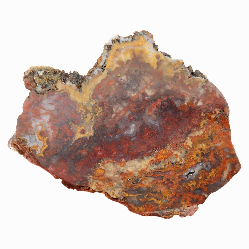 San Carlos Agate Slab - Red Moss with Blue Agate