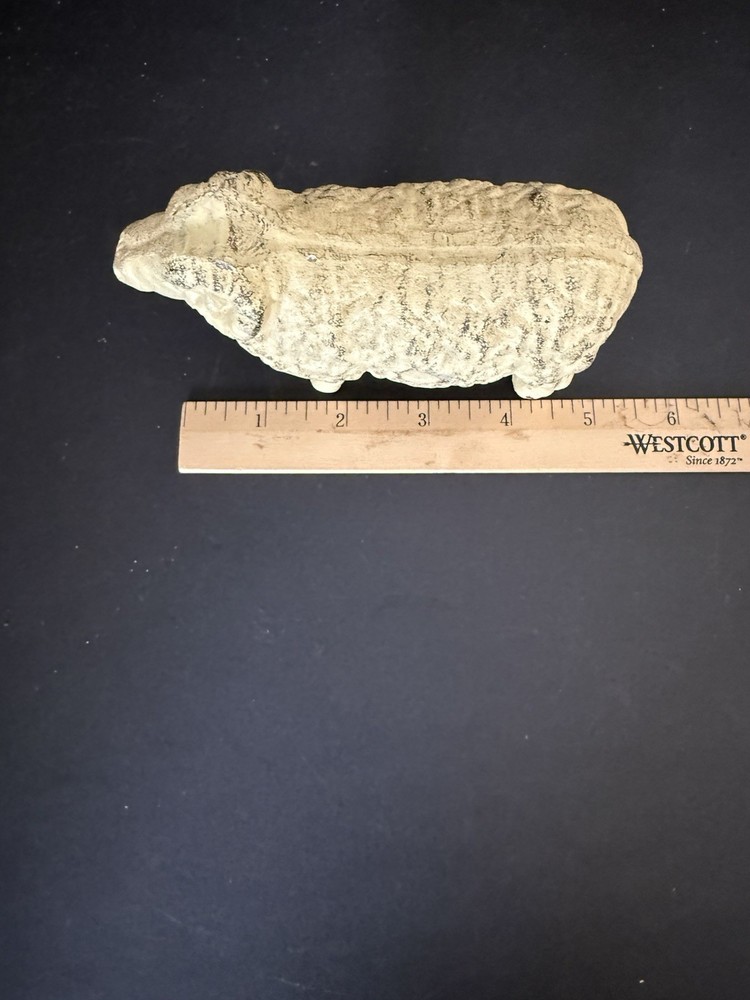 VTG Cast Iron White Ram Doorstop