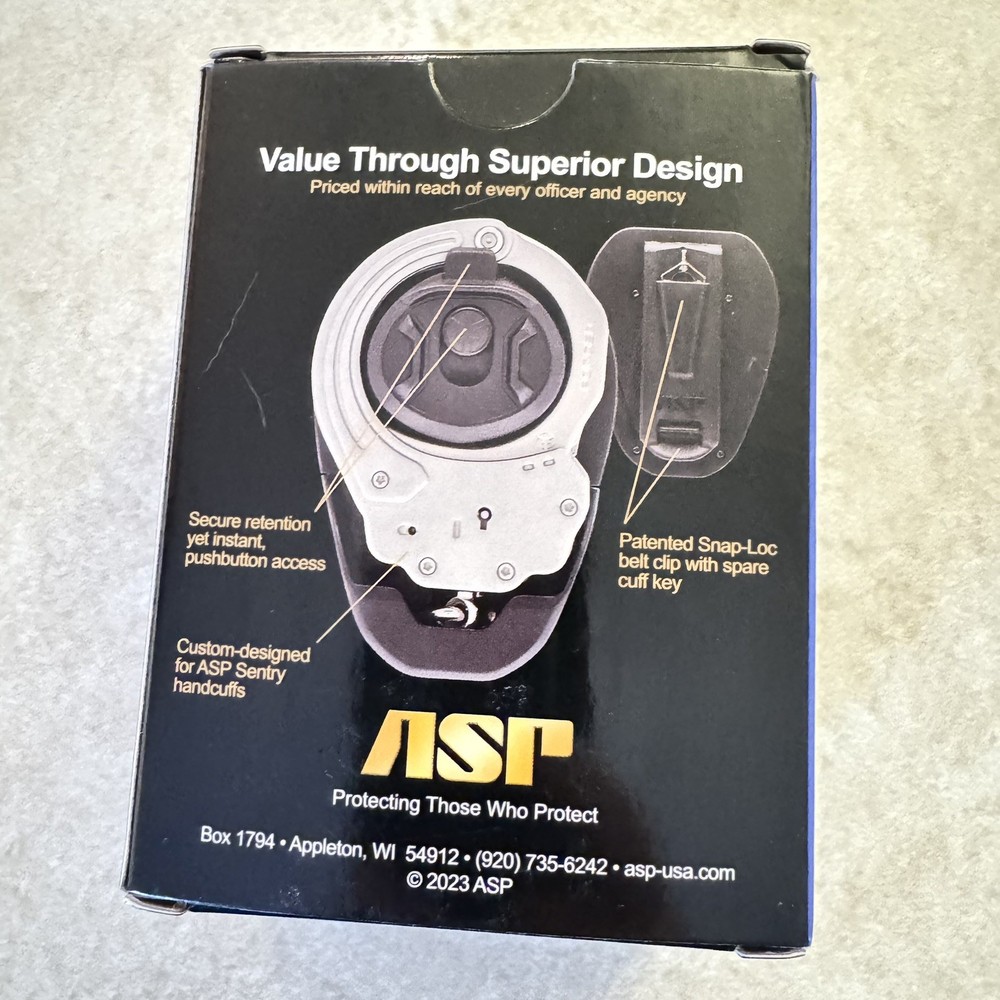 New Never Used ASP Exo-S Sentry Handcuff Case