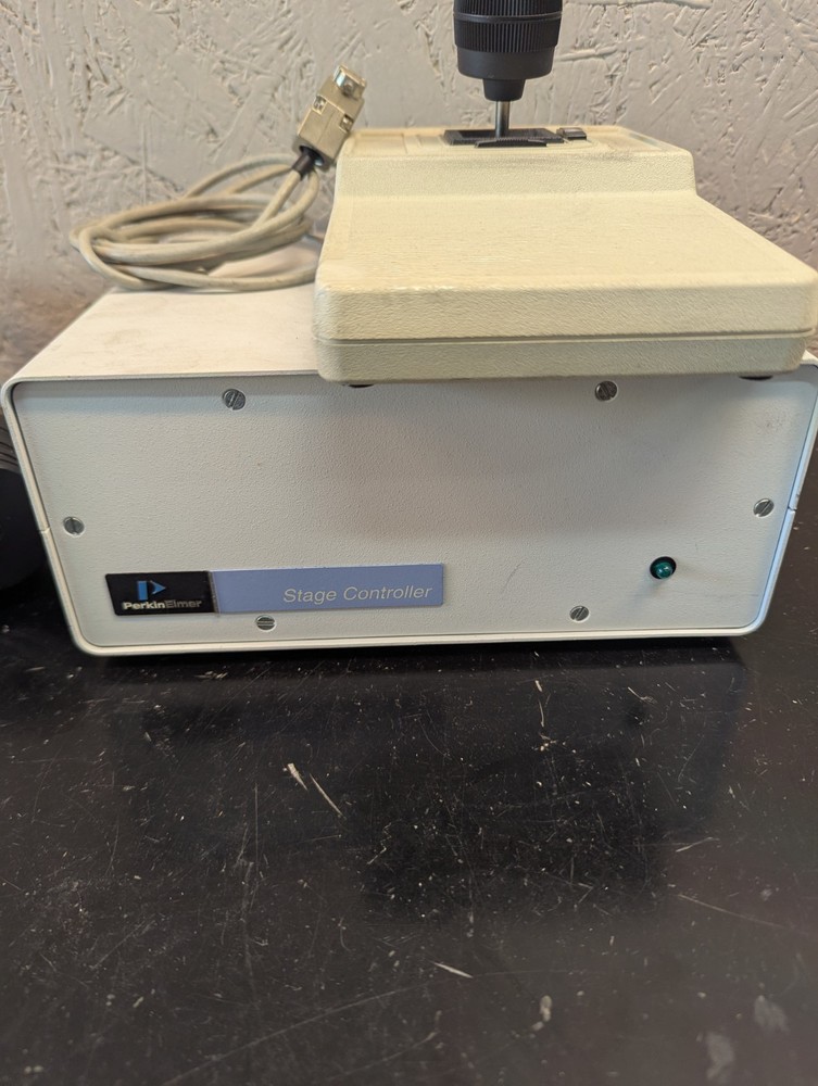 PE Perkin Elmer Microscope Stage Controller & L1861857 Motorized Stage Joystick