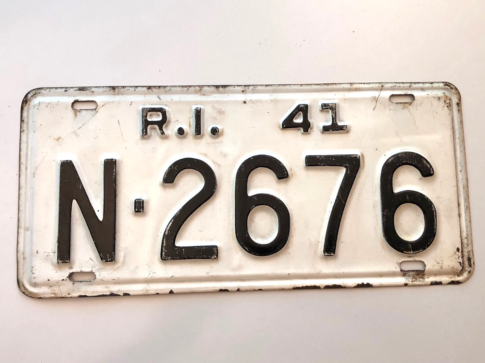 1941 Rhode Island License Plate