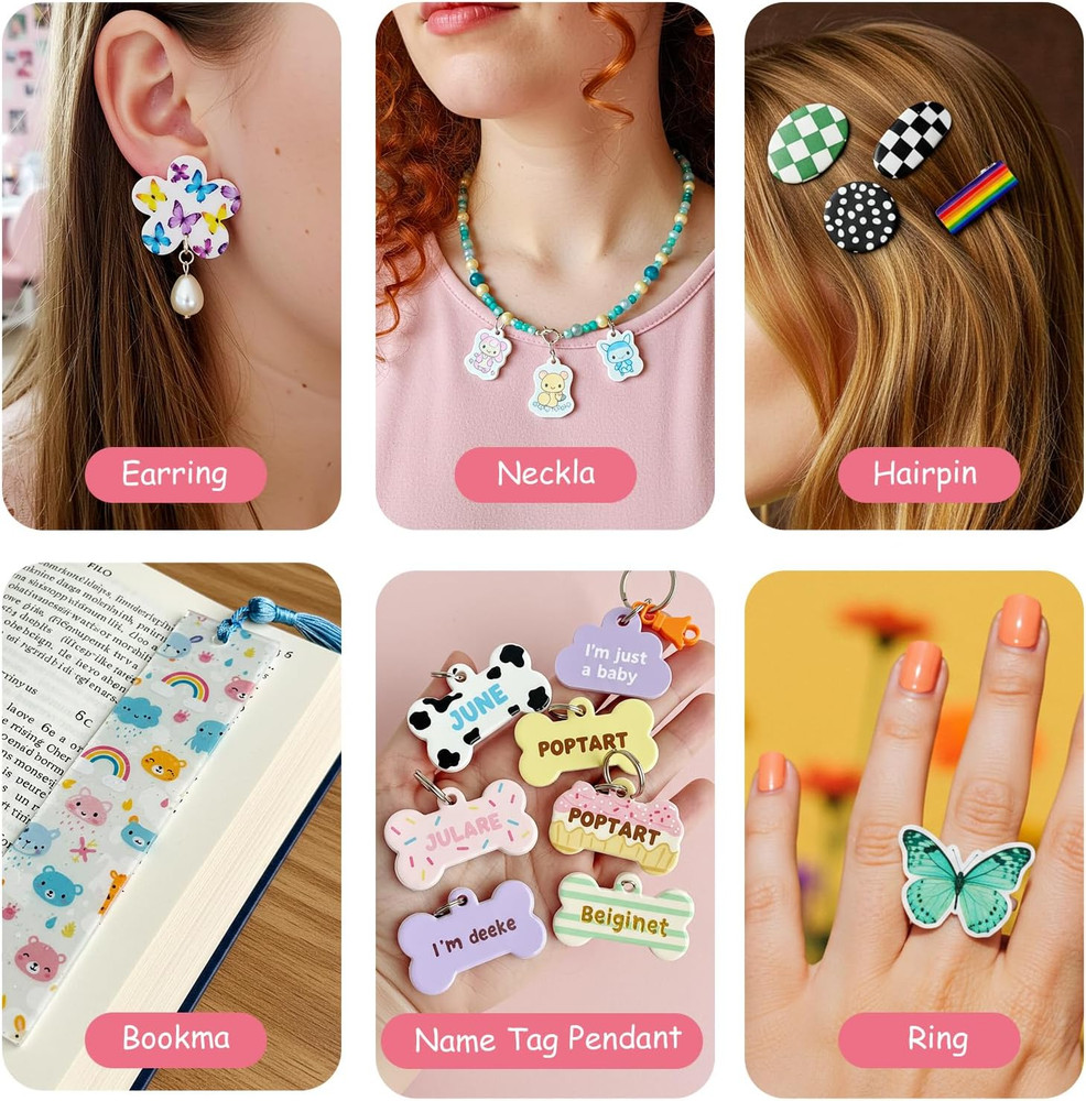 25 Sheets White Printable Shrink Plastic Sheets, Shrink Films Papers for Inkjet
