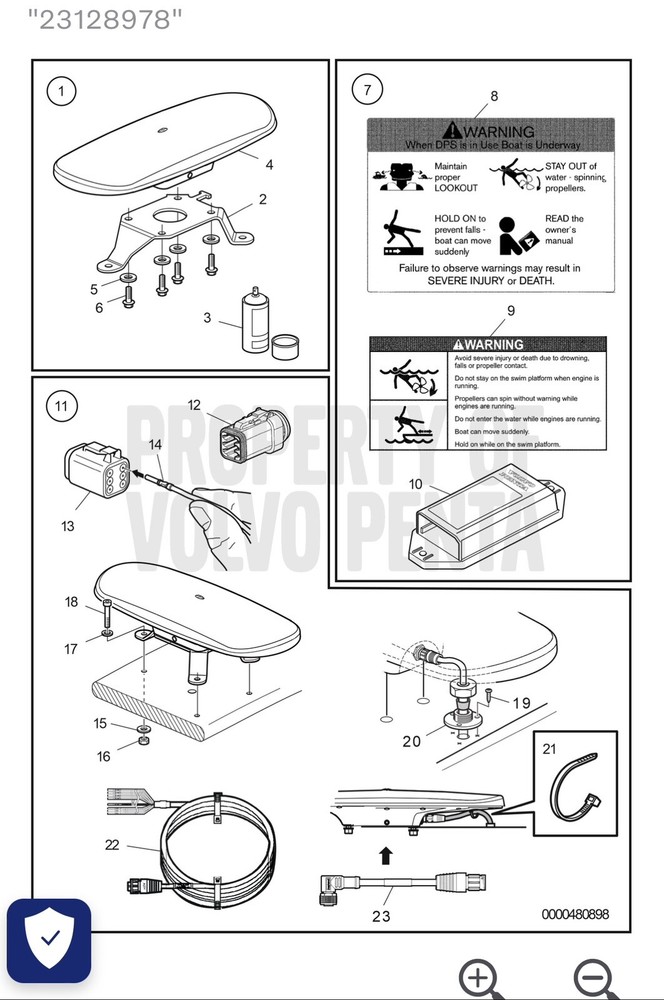 Volvo Penta Cable 23128978