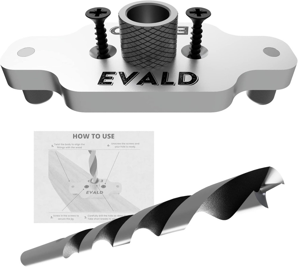 Aluminum Dowel Jig for Floating Shelf Brackets with Efficient Securing System