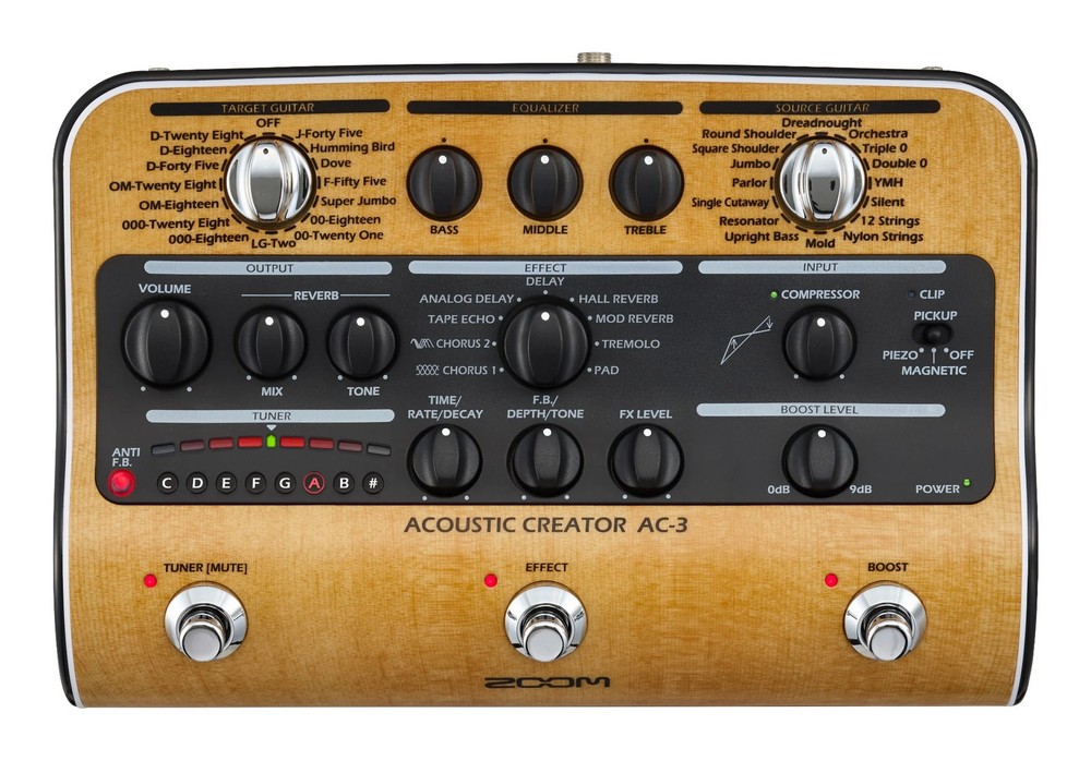 Zoom AC3 Acoustic Creator Multi Effects Pedal
