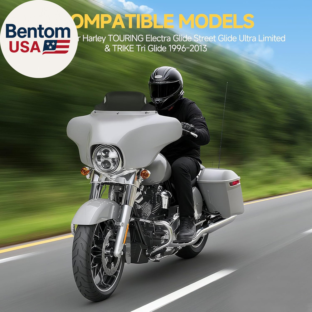 Motorcycle 8 Inch Windshield Windscreen Windshield Fit for 1996-2013 Harley Davi