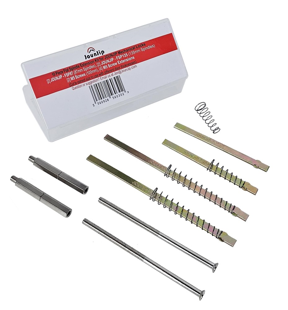Flat Spindle Thick Door Extension Kit - for Mechanical Keyless Door Locks Cus...