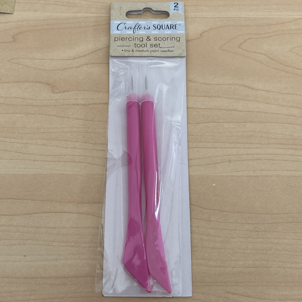 2pc Fine & Medium Point Needles Crafter's Square Piercing & Scoring Tool Set