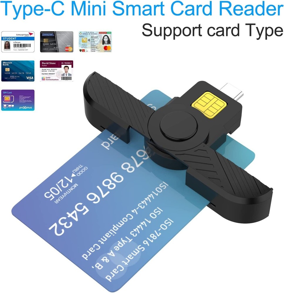 CAC Reader, DOD Military USB C Common Access CAC Card Reader Windows, Mac OS Lin