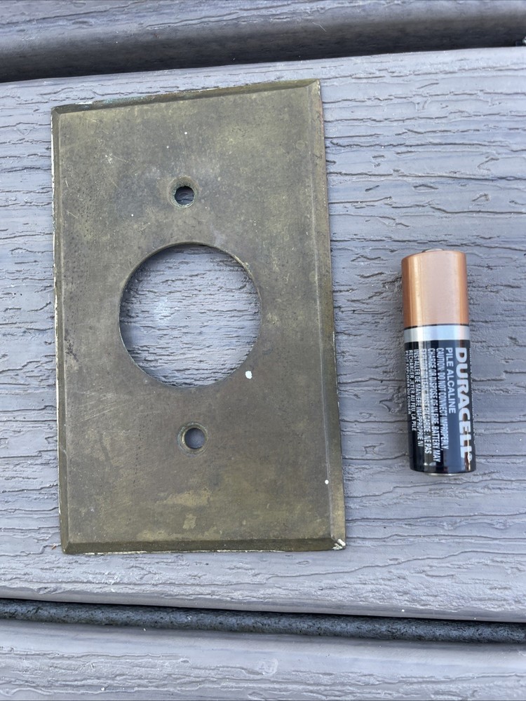 Vintage Brass Electrical Wall Plate