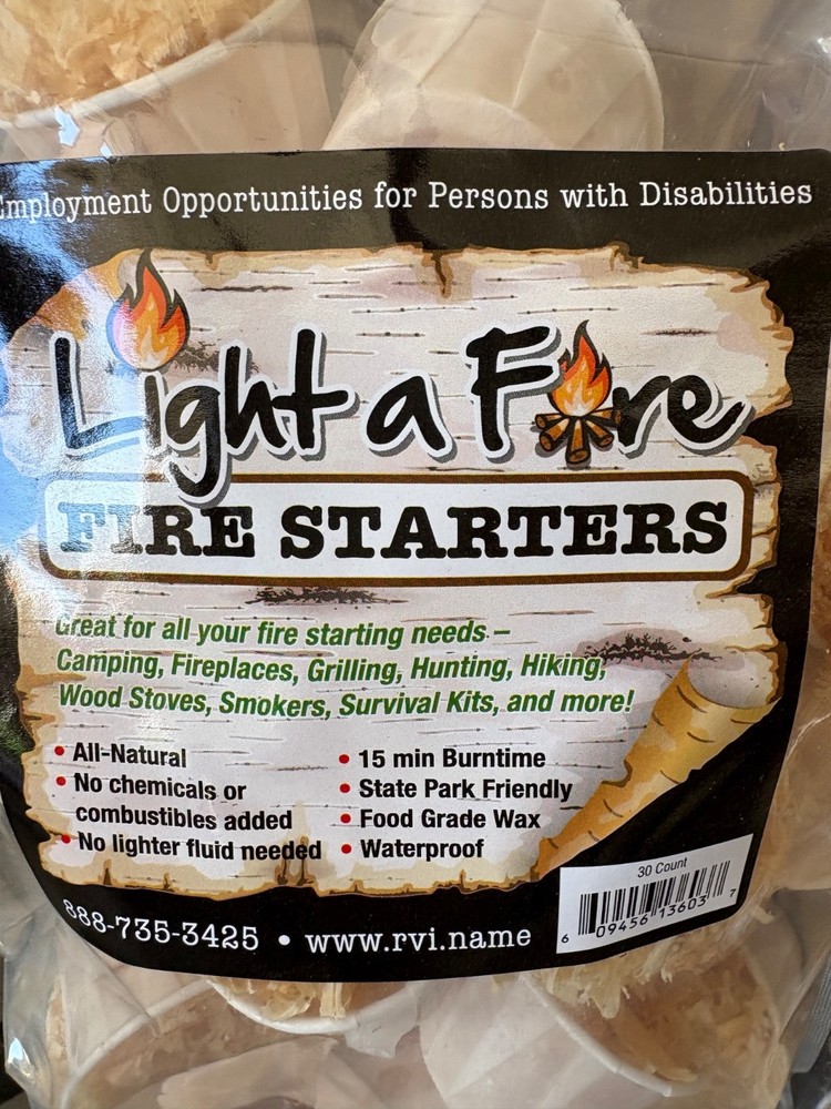 Natural, No Chemical, Fire Starters “ Light A Fire”