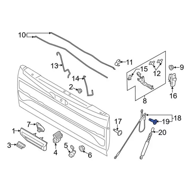 Genuine Ford Support Cable Bolt W711291-S437