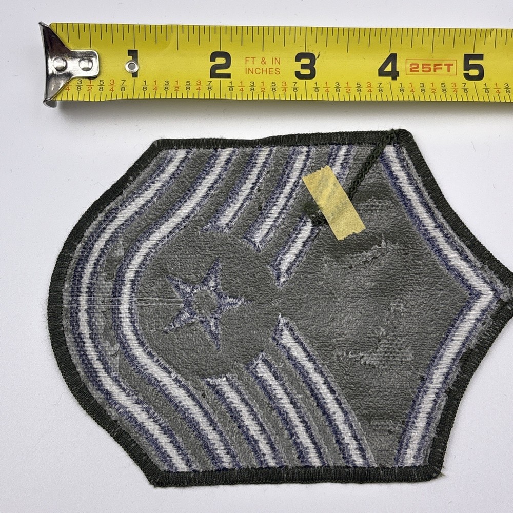 U.S. Military USAF Master Sergeant Rank Insignia Patch E-7 Green Subdued 4” MSgt