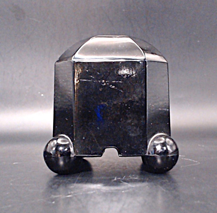 Houze Akro Agate Black Glass Square Cigar Cigarette Lighter