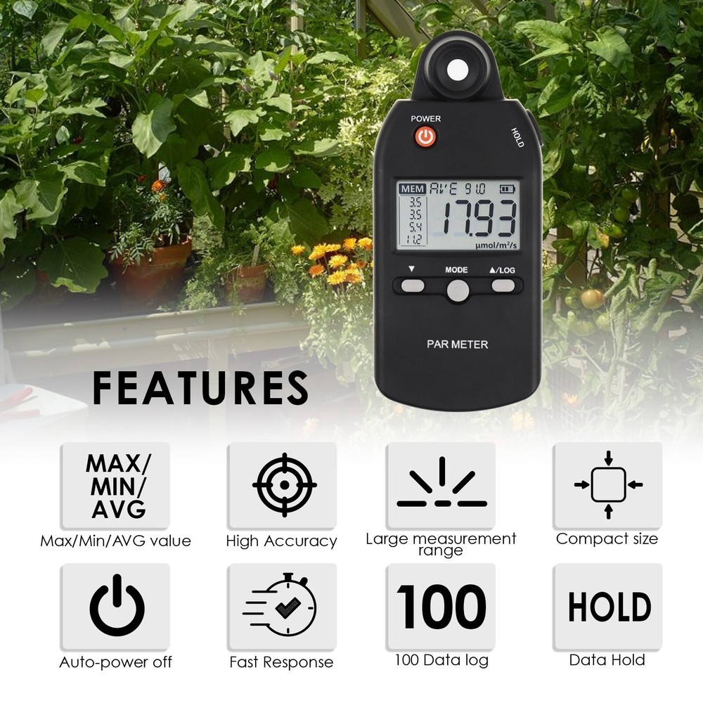 PAR Light Meters Full-Spectrum Quantum Sensor Par Meter Smart PPFD Tester