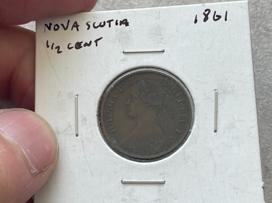 1861 Nova Scotia 1/2 Half Cent L2
