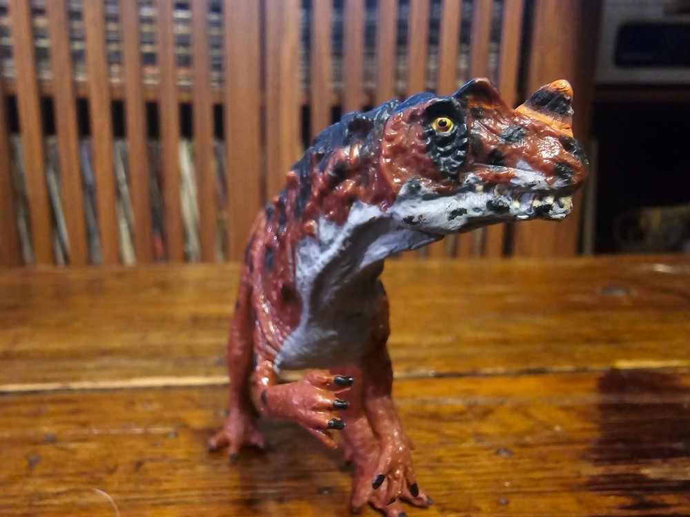 Retired Battat Ceratosaurus Plastic Vinyl Dinosaur 6"