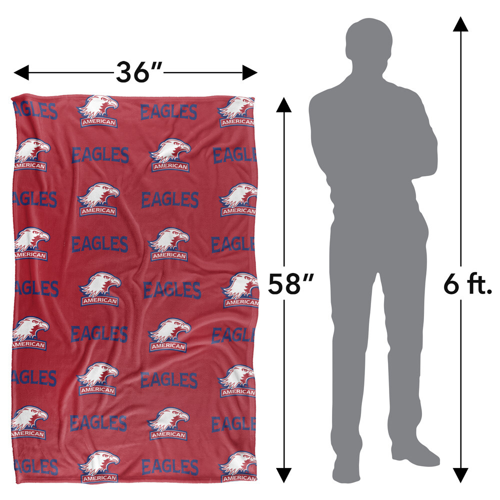 American University Logo Pattern Silky Touch Super Soft Throw Blanket
