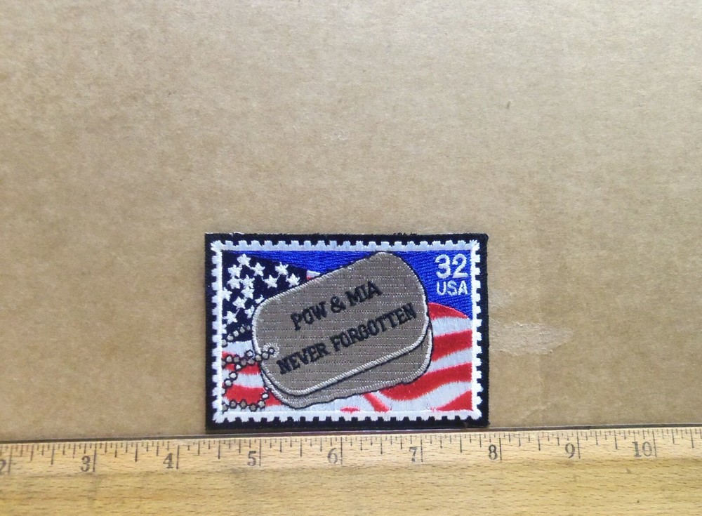 POW & MIA - Never Forgotten - Stamp Embroidered Patch