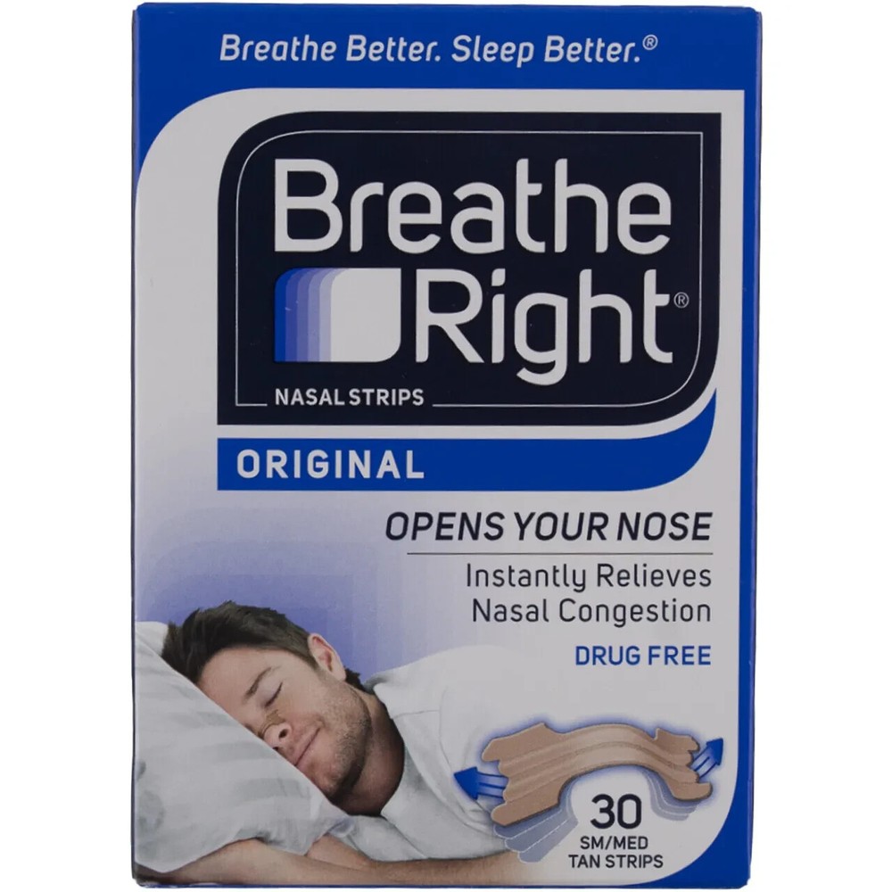 Breathe Right Original Nasal Strips 30 Large Tan Strips 2I1