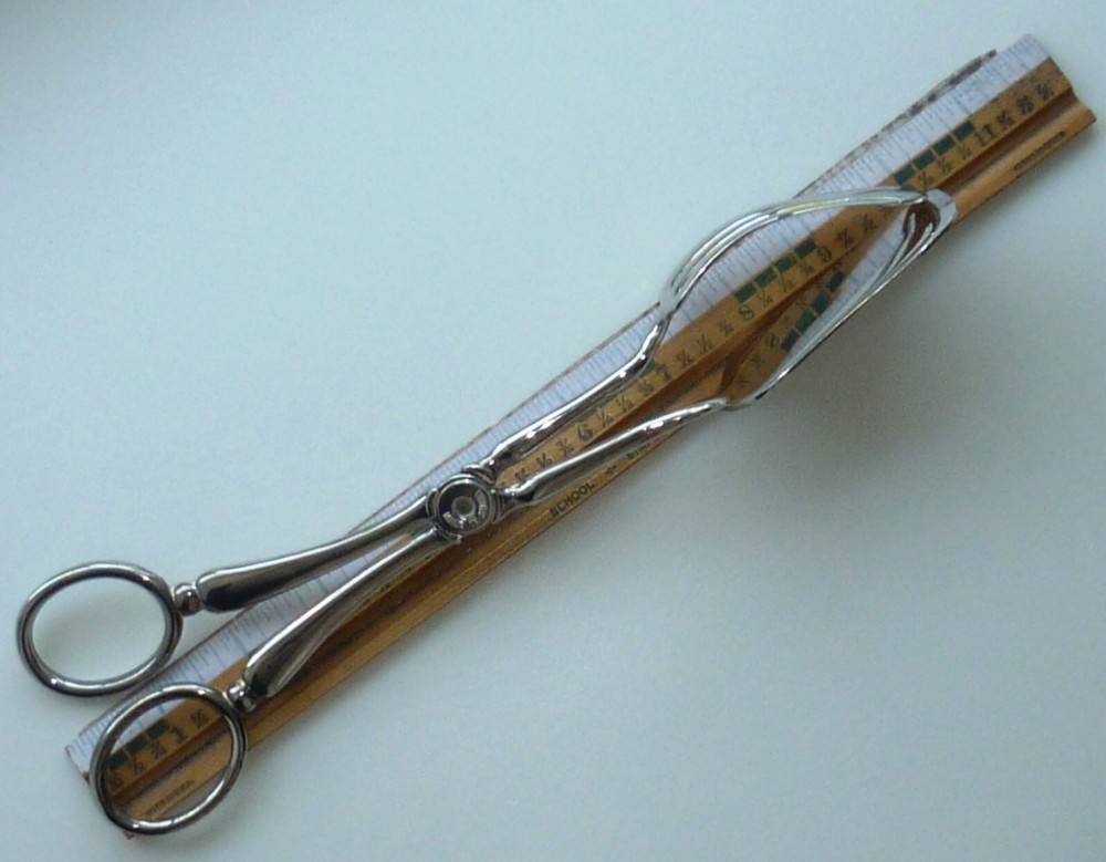 Salad Tongs Scissors Style Silver Plated (?) 10" Buffet Serving