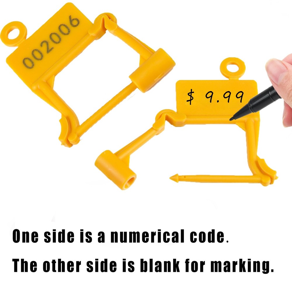 Plastic Padlock Seals Tags Disposable Self-Locking Numbered Tag Tamper Proof ...