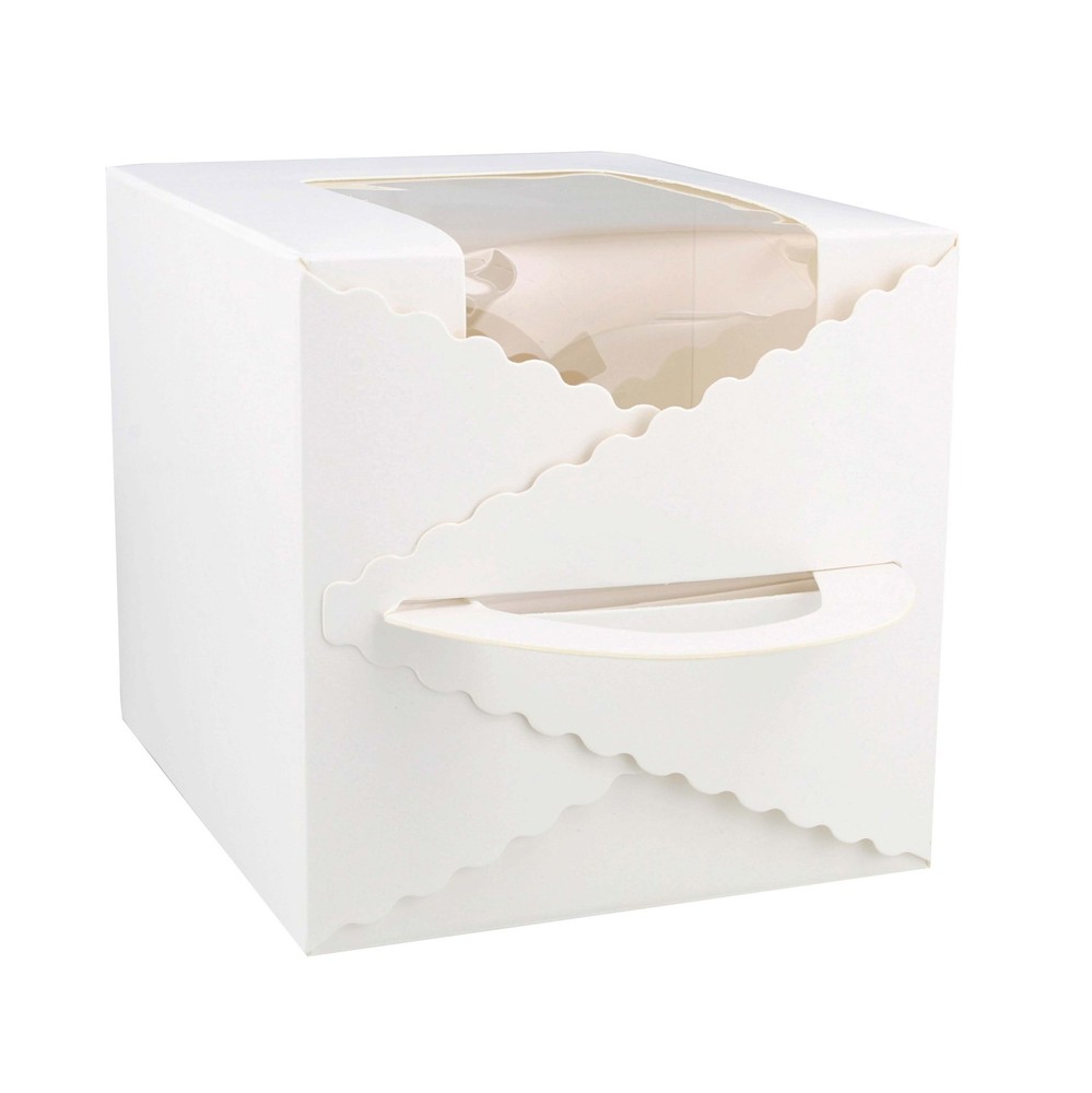 Spec101 Cupcake Containers 100pk - Individual White Cupcake Box with Inserts