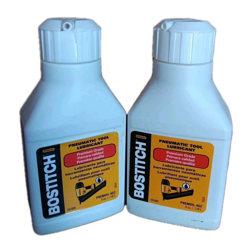 (2) 4 oz Premium Grade Bostitch Pneumatic Tool Lubricant