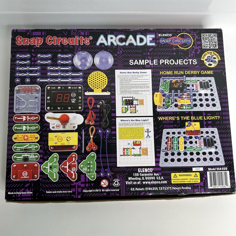 Elenco Snap Circuits Arcade SCA-200 Electronics Educational Toy Kit - Complete
