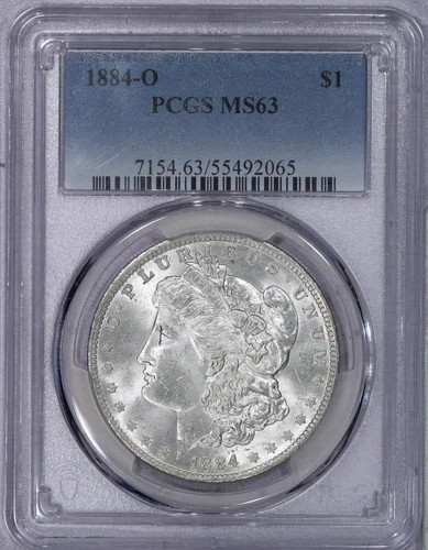 1884 O Morgan Silver Dollar PCGS MS-63