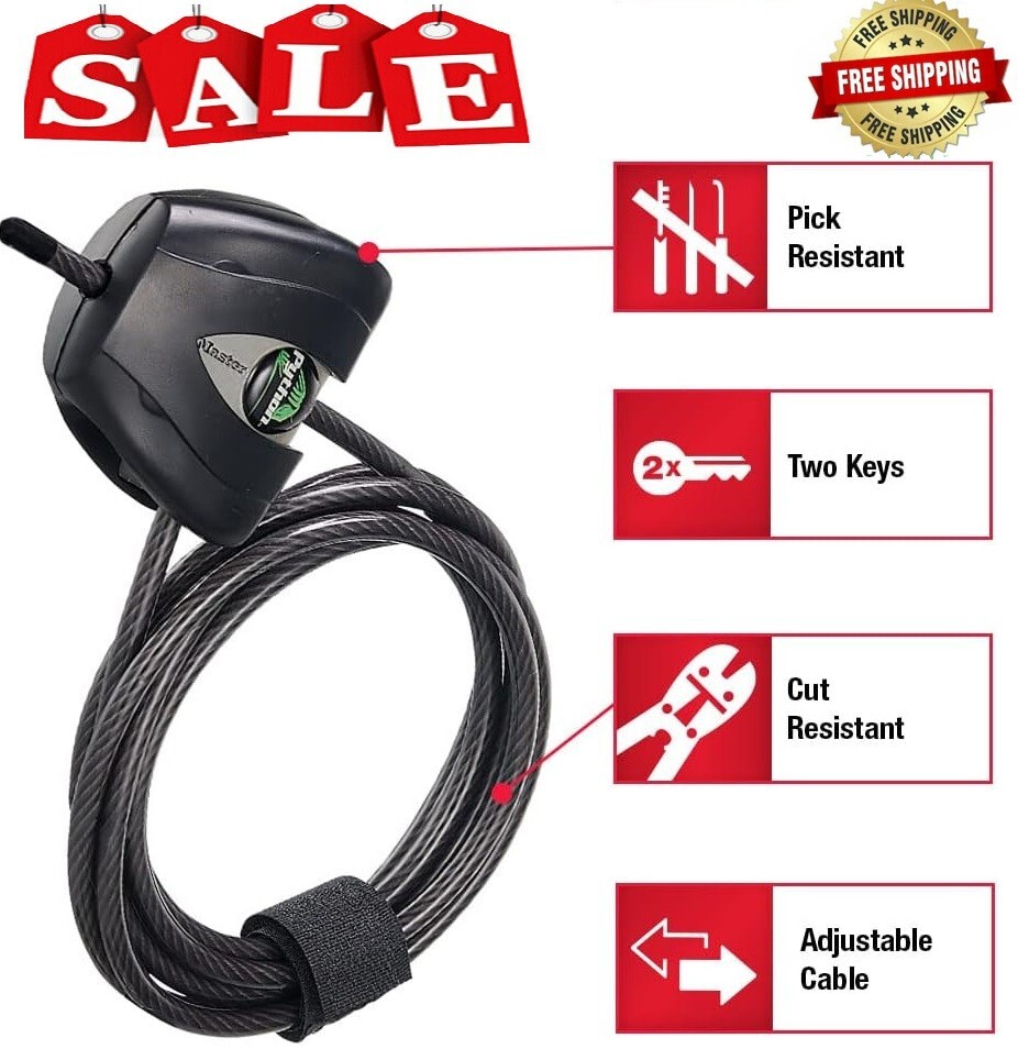 Python Cable Lock for Trail Camera Outdoor Equipment Locking Security Adjustable