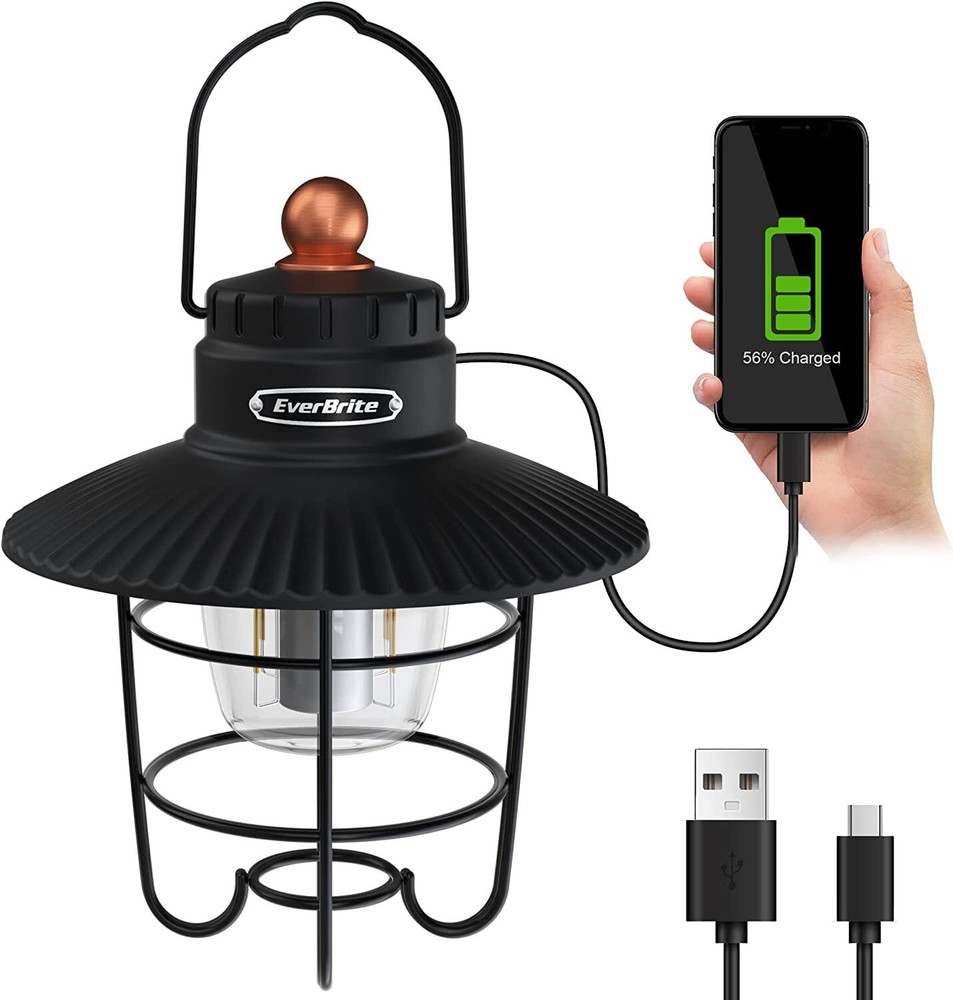 EverBrite Rechargeable LED Camping Lantern USB C Lantern 3 Lighting Mode Lantern