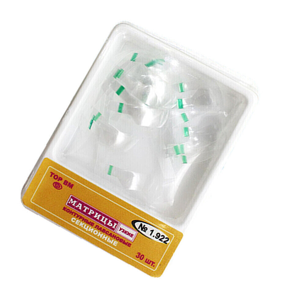 30Pc/box Dental plastic Matrix transparent Sectional Contoured Matrices L/S size