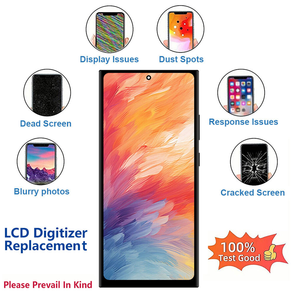 For Samsung Note 20 Ultra 5G 4G OLED LCD Display Digitizer Touch Screen + Frame