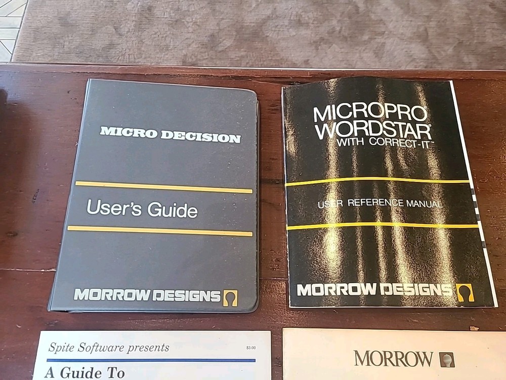 Morrow Designs Lot of Users Manuals + Discs Vintage